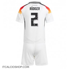 Germania Antonio Rudiger #2 Prima Maglia Bambino Europei 2024 Manica Corta (+ Pantaloni corti)